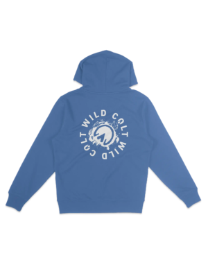 Wild Colt Hoof Print Back Blue Hoodie